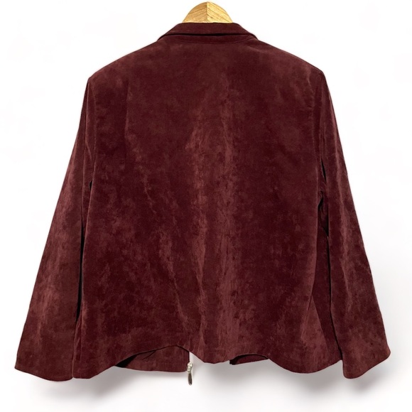 Allison Daley Petite‎ Corduroy Embroidered Zip up Jacket - Picture 2 of 8